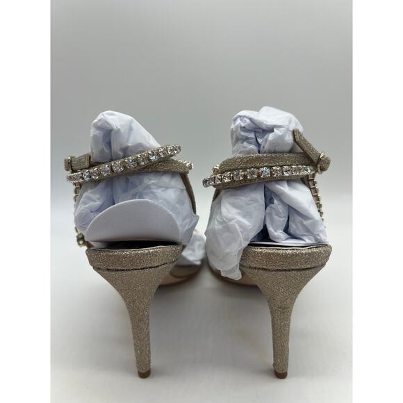 Badgley Mischka Women's Claudette Diamond Evening Heel MP5244 Size 7.5 NIB - Picture 8 of 12